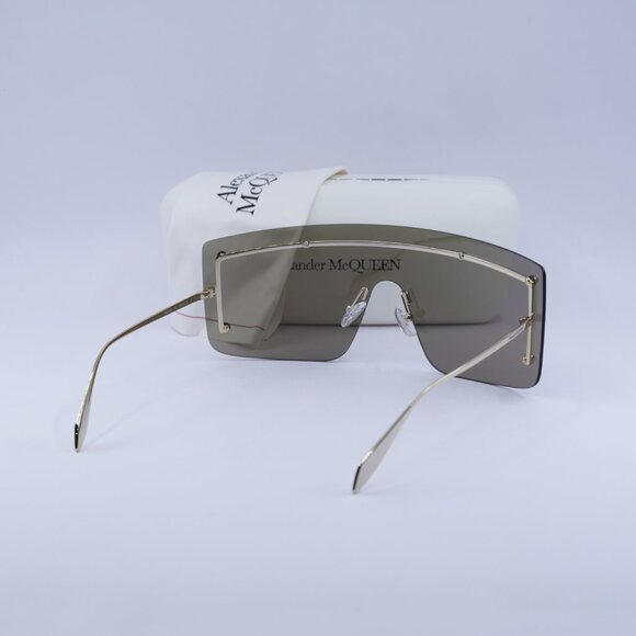 Final Price! Alexander McQueen AM0412S 002 Gold/Brown Sunglasses - Picture 11 of 11